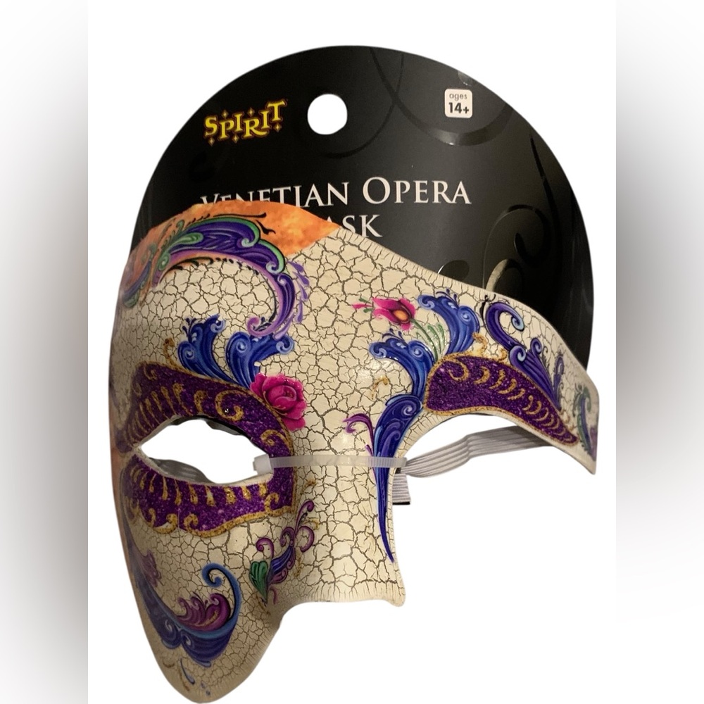 Spirit Venetian Mask with Purple and Gold Details